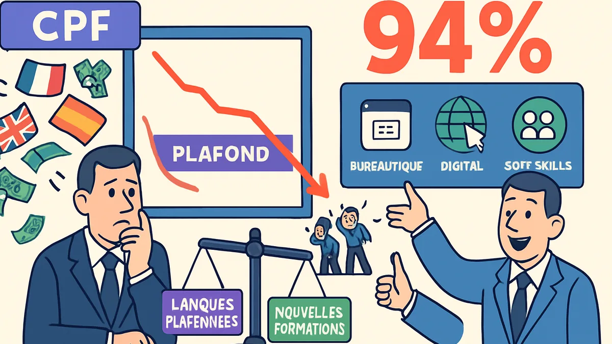 Organisme de formation analysant l'impact du plafonnement CPF sur ses formations en langues